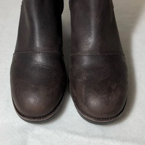 SOREL Dark Brown Leather Cate Chelsea Slip On Boots Women’s Size 7 - Picture 7 of 7